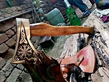 MDM HAND FORGED BUSHCRAFT AXE VIKING TOMAHAWK HATCHET OUTDOOR VIKING AXE SALE AX