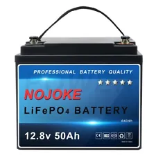 Used 12V 50Ah Lithium Battery LiFePO4 Rechargeable 4000+ Deep Cycle BMS Home RV