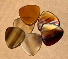 Custom House Hand Crafted Buffalo Horn Guitar Pick 6 Pack