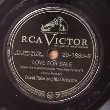 DAVID ROSE BEGIN THE BEGUINE / LOVE FOR SALE RCA VICTOR RECORDS 78 RPM 205