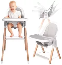 Children of Design 6 in 1 Deluxe Wooden High Chair for Babies & Toddlers!