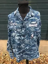 Genuine Issue US Navy Blue Digital Camouflage Naval Working Uniform NWU Shirt