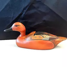 DRAKE CINNAMON TEAL DECOY DUCK-THE DECOY SHOP, FREEPORT, ME