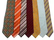 7 ITALO FERRETTI Vintage 100% Silk ITALIAN Neckties Neck Ties Men Formal Necktie