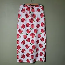 Maxi Pencil Casual Ankle Length Apples Skirt Size 34