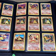 Huge Binder Collection Lot Vintage Pokemon Cards Over 130+ Holos WoTC Charizard