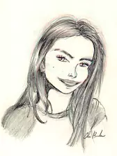 Girl Portrait Original Artwork For Sale Multicolor Sketch Collection