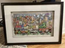 Charles Fazzino 3D Artwork " Uptown Downtown All Around The Town " Deluxe Signed