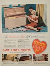 1951 vintage Lane cedar hope chest. Modern Blond Wood Oak, Valentine