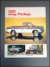 1982 Jeep J-10 J10 Pickup Truck Sales Brochure Folder - Honcho Laredo