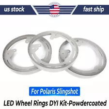 3pcs For Polaris Slingshot Wheel Rings DYI Kit LED's Ring Lights Powdercoated US