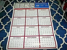 WALL HANGING 2019 12 MONTH WALL CALENDAR BUSINESS ADVERTISING 22" X 28"