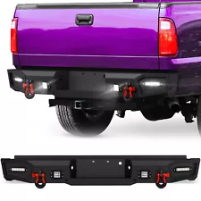 Rear Bumper for 1999-2016 3rd Gen Ford F250 F350 F450 Super Duty w/ Sensor Holes