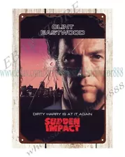 reproductions for sale 1983 Sudden Impact Clint Eastwood metal tin sign