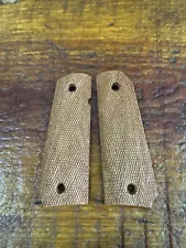 Custom Wood Checkered Wood Grips For Colt 1911 Government Models. (161)