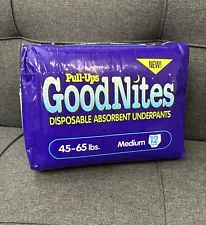 Vintage 1994 Goodnites Boys Medium 12 Pack Under Pants Diapers Pull Ups Night