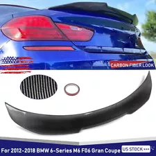 For 2012-2018 BMW 640i 650i F06 M6 Gran Coupe PSM Style Rear Spoiler Carbon Look