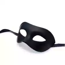 Classic Venetian Ball Mardi Gras Black Masquerade Mask for Men