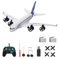 A380 Remote Control Airplane w/LED 2.4G 3CH Fixed Wing Plane for Kids Gifts G0L0