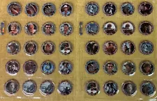 JURASSIC PARK Pogs BY SKYBOX 1993 - Lot Of 40 Pogs - shipped in sheets