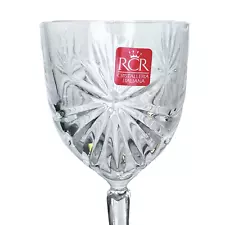 Oasis Wineglass, Drinking Goblet, Crystal Glass by RCR Cristalleria Italiana x6