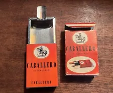 Vintage Caballero Cigarette Personal Tin Ashtray Travel Size NIB