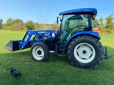 TRACTOR WITH BUCKET LOADER - 2019 NEW HOLLAND WORKMASTER 55 TRACTOR A/C CAB HEAT