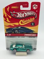 Hot Wheels Classics Studebaker Avanti, Aqua, 1:64, New in Pack