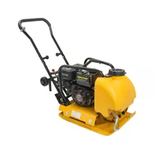 6.5HP 196cc Power Walk Behind Dirt Soil Vibratory Plate Compactor W/ Water Tank