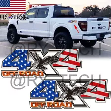 For Ford F150 Ram Etc 2x US Flag Eagle 4X4 Off Road Truck Bed Side Decal Sticker