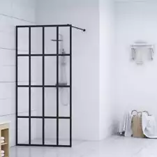 Walk-in Shower Enclosure Bathroom Wall Panel Screen Tempered Glass vidaXL