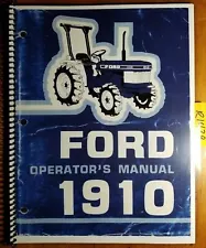 Ford 1910 Tractor 1983-87 Owner's Operator's Manual SE4096B 42191010