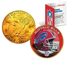 BUFFALO BILLS NFL LICENSED 24K Gold Plated IKE Eisenhower Dollar U.S. Coin