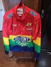 Vintage Jeff Gordon Dupont Rainbow Jacket L Nascar Winston Cup Series #24