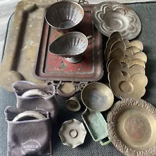 Lot Of Antique And Vintage Items-Brass Trays