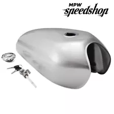 Motorcycle Cafe Racer Fuel Gas Tank 9L / 2 Gallons For Honda CG 125 - Silver