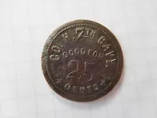 1900's BRUNSWICK BALKE COLLENDER 7th US Cavalry Good for 25c Token w/ Pool Table