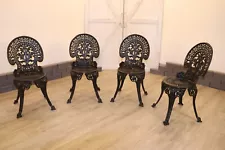 Antique Cast Iron Baroque Chairs