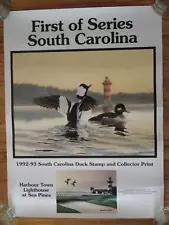 24" x18" 1992-93 South Carolina Duck Stamp Collector Print Poster-Russell Cobane