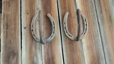 GUN RACK rustic RUSTY old compact rifle STEEL hanger western horseshoe TACK