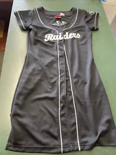 NFL For Her Oakland Raiders 01 Baseball Style Jersey Dress Size Large