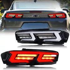 LED Tail Lights for Chevrolet Camaro Chevy ZL1 SS LT 2019-2024 Clear Rear Lamps