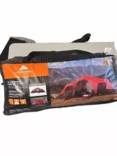 Large Outdoor Camping Tent, 10-Person 3-Room Cabin Screen Porch Waterproof Red