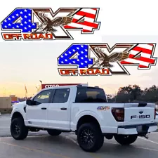 For Ford F150 Ram US Flag Eagle 4X4 Off Road Car Truck Bed Side Decal Sticker 2x