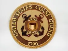 U.S. Coast Guard Military Wooden Wall Plaque 11.75"