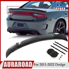 For 2011-2022 Dodge Charger Rear Trunk Spoiler Wing Lip M Style ABS Carbon Fiber (For: 2011 Dodge Charger)