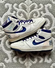 GAME-WORN & SIGNED 1985 Nike Big Player Sample TYPS1 “Mr.Mean” & “Rainbowman”