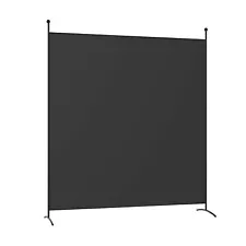 Single Panel Room Divider Privacy Partition Screen for Office Home Black/Beige