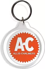 Allis Chalmers logo farm garden tractor keychain keyring yard lawn mower part