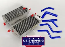 Radiator For Honda CR250R CR250 CR 250 R 1985 1986 1987 &Blue Hose Full Aluminum